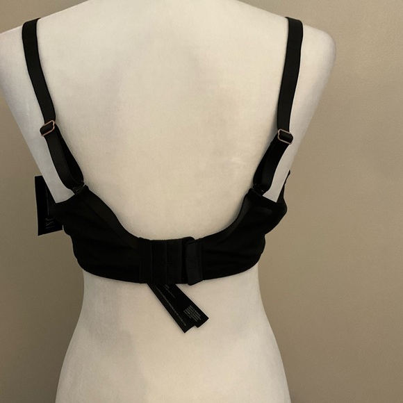 INC International Concepts Black Lace Detail Bra - Picture 5 of 6